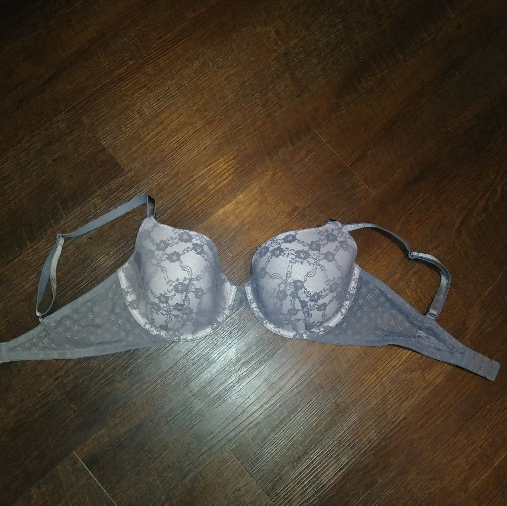 NWOT Silver/Blue VS bra